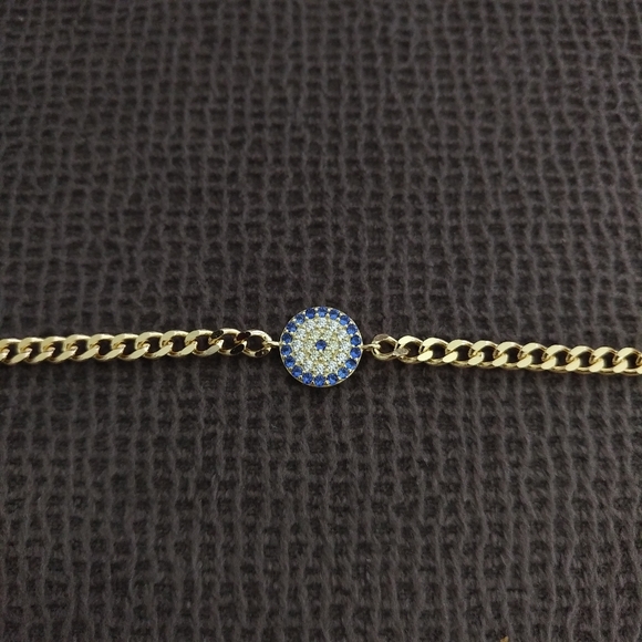 isabella m. Evil😈 Eye👁️ Curb Link Chain Bracelet - Picture 12 of 15